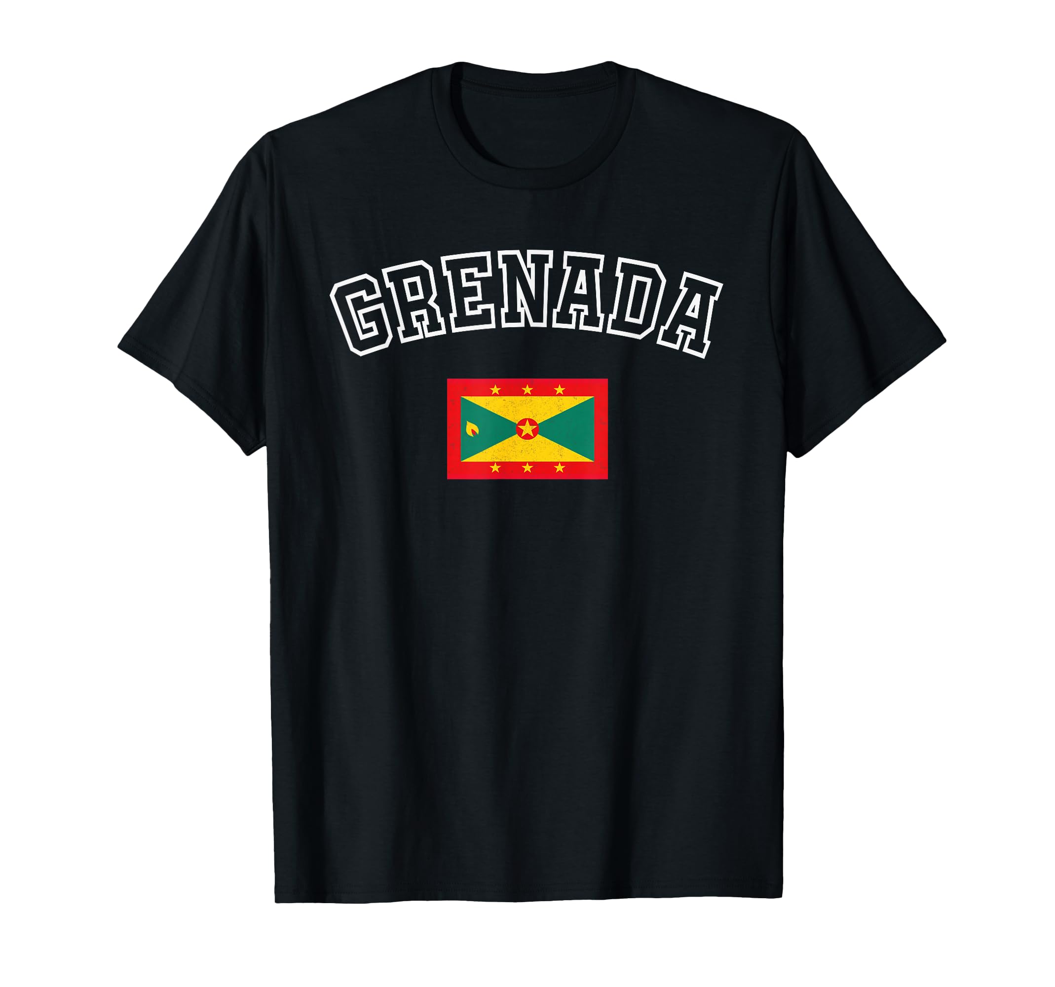 Grenada Flag Distressed Heritage T-Shirt - Graphic Print for Adults - T-Shirt, Sweatshirt, Hoodie