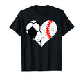 Soccer Baseball Heart Funny Soccer T-Shirt - Custom Art Print Unisex - T-Shirt, Sweatshirt, Hoodie