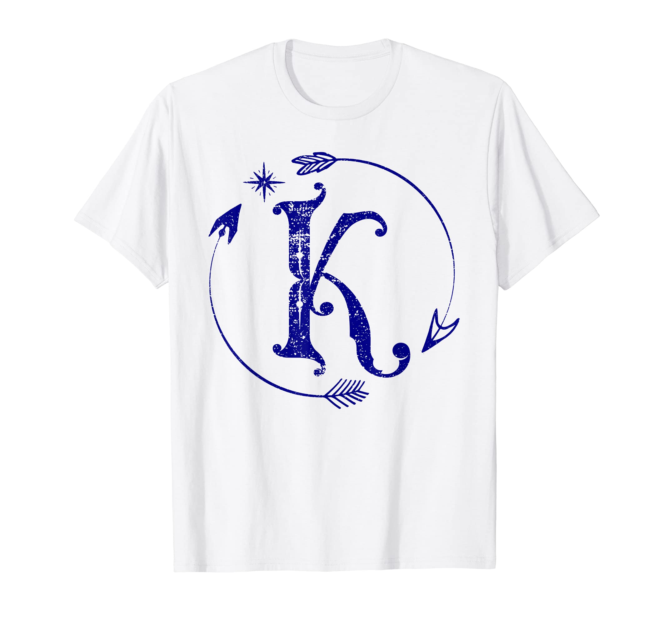Initial K Monogram Boho Name Letter K T-Shirt - Novelty Apparel Men Women - T-Shirt, Sweatshirt, Hoodie