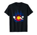 Colorado Flag Bear Claw Distressed Fade T-Shirt - Novelty Apparel Unisex - T-Shirt, Sweatshirt, Hoodie