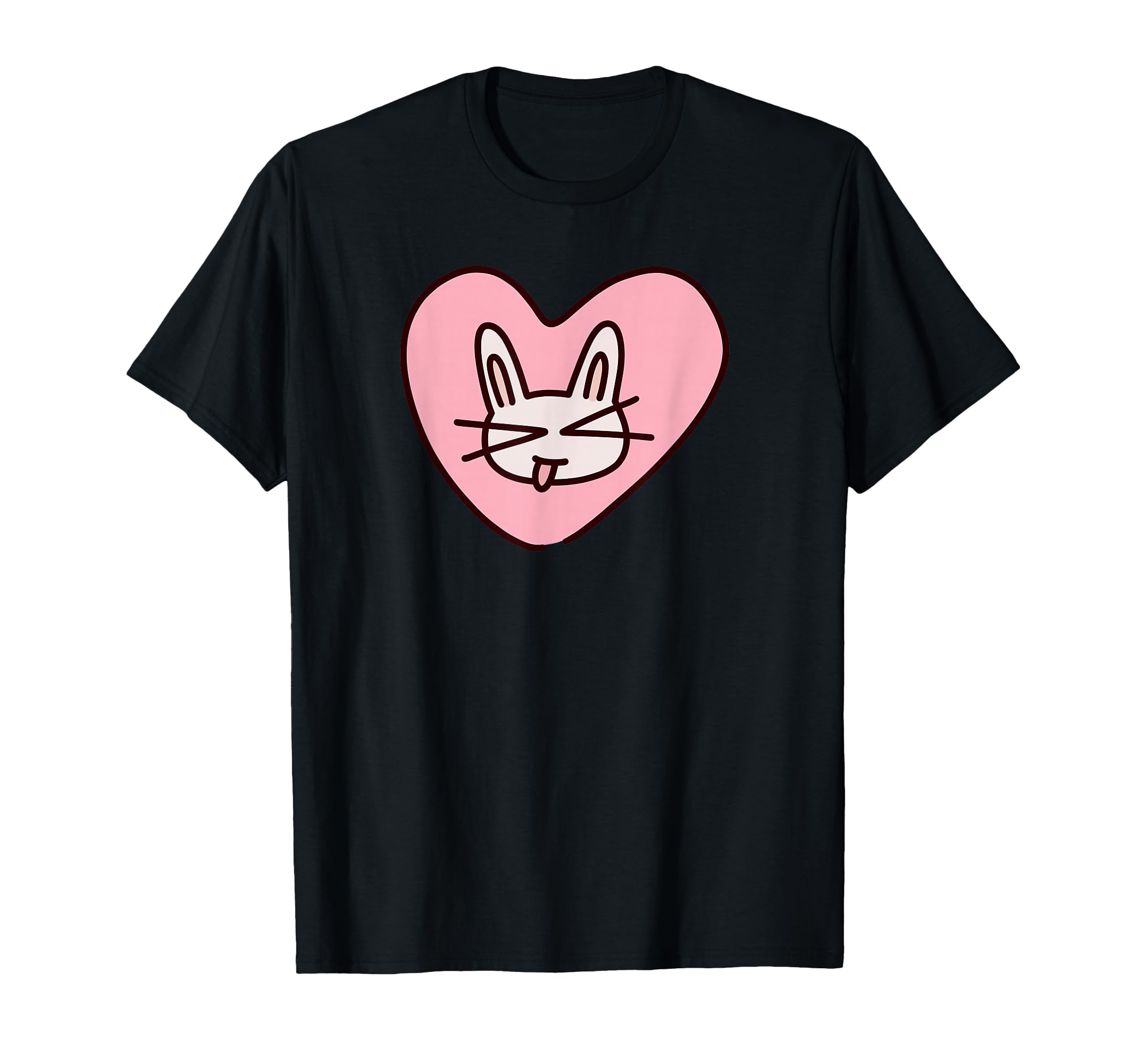 Cheeky Cat Heart Y2K 90S T-Shirt - Trendy Graphic Unisex - T-Shirt, Sweatshirt, Hoodie