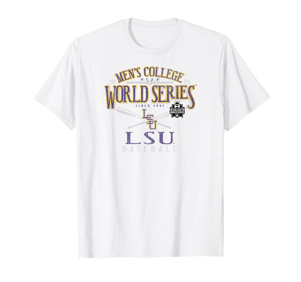 Lsu Tigers Mcws 2025 Baseball White T-Shirt - Fun Novelty Design Men Women - T-Shirt, Sweatshirt, Hoodie