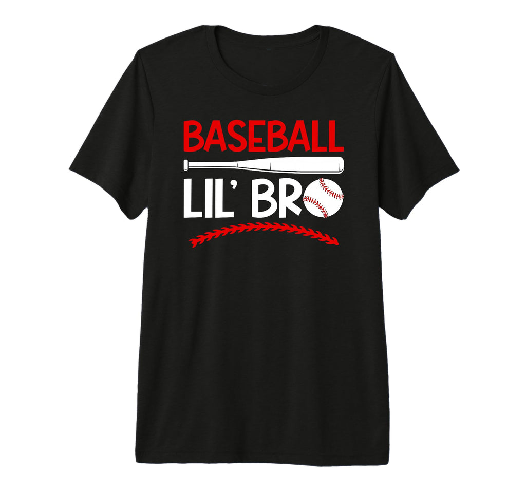 Lil Bro Baseball Brother Baseball T-Shirt - Fun Novelty Design for Adults - T-Shirt, Sweatshirt, Hoodie