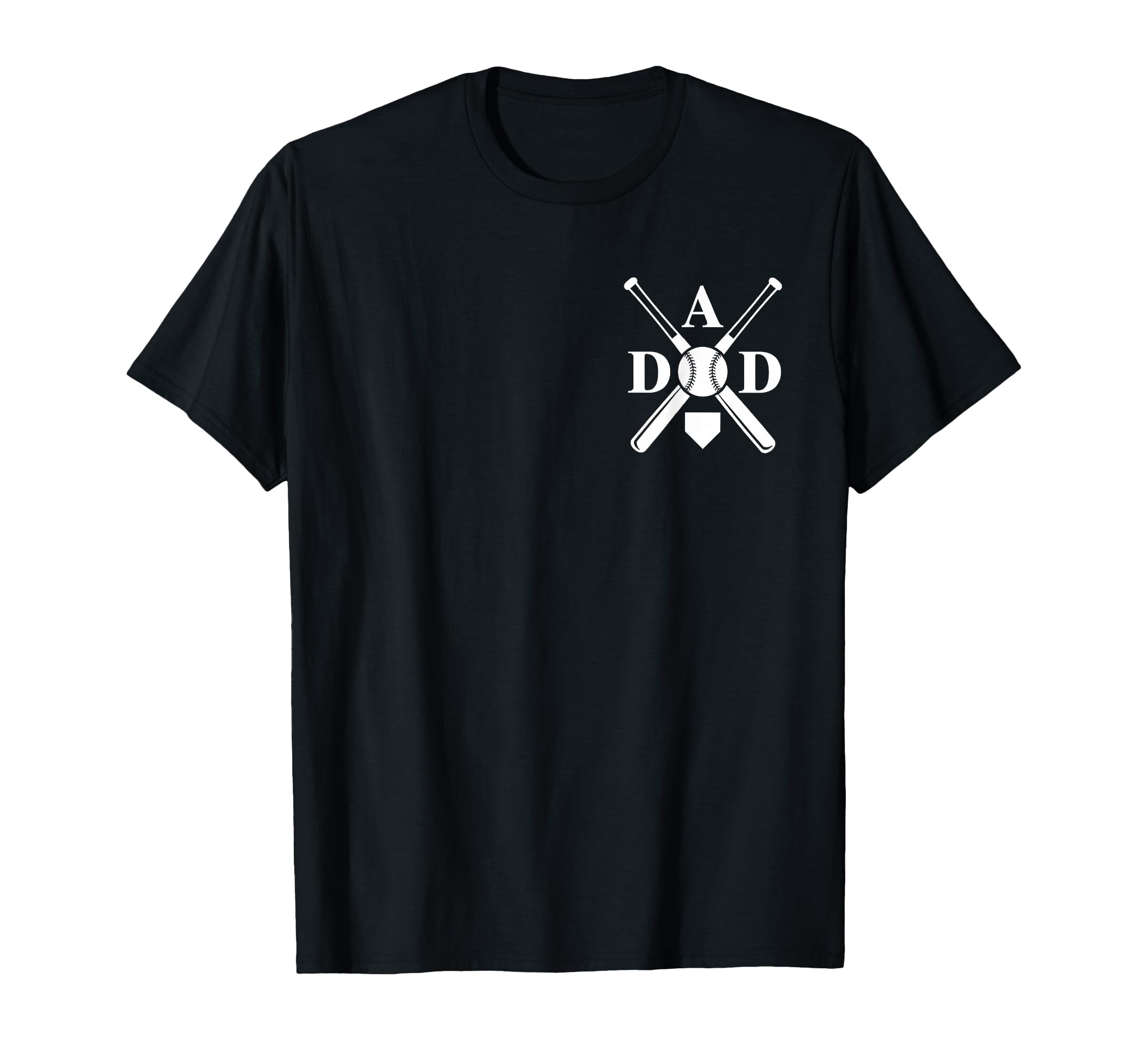 Baseball Dad Home Plate Proud Dad T-Shirt - Fun Novelty Design for Adults - T-Shirt, Sweatshirt, Hoodie