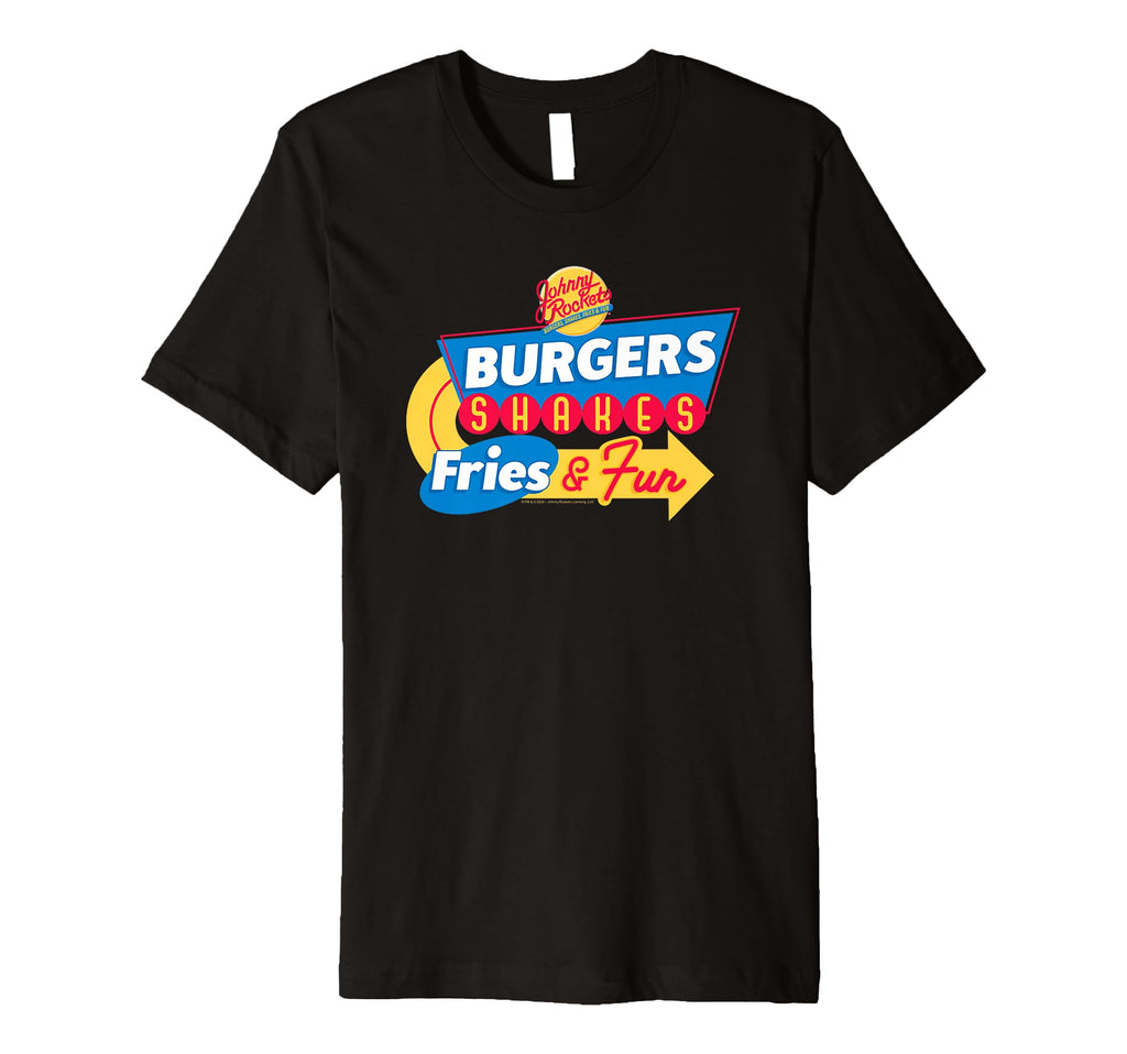 Johnny Rockets Direction Sign Fast Food T-Shirt - Novelty Apparel Men Women - T-Shirt, Sweatshirt, Hoodie