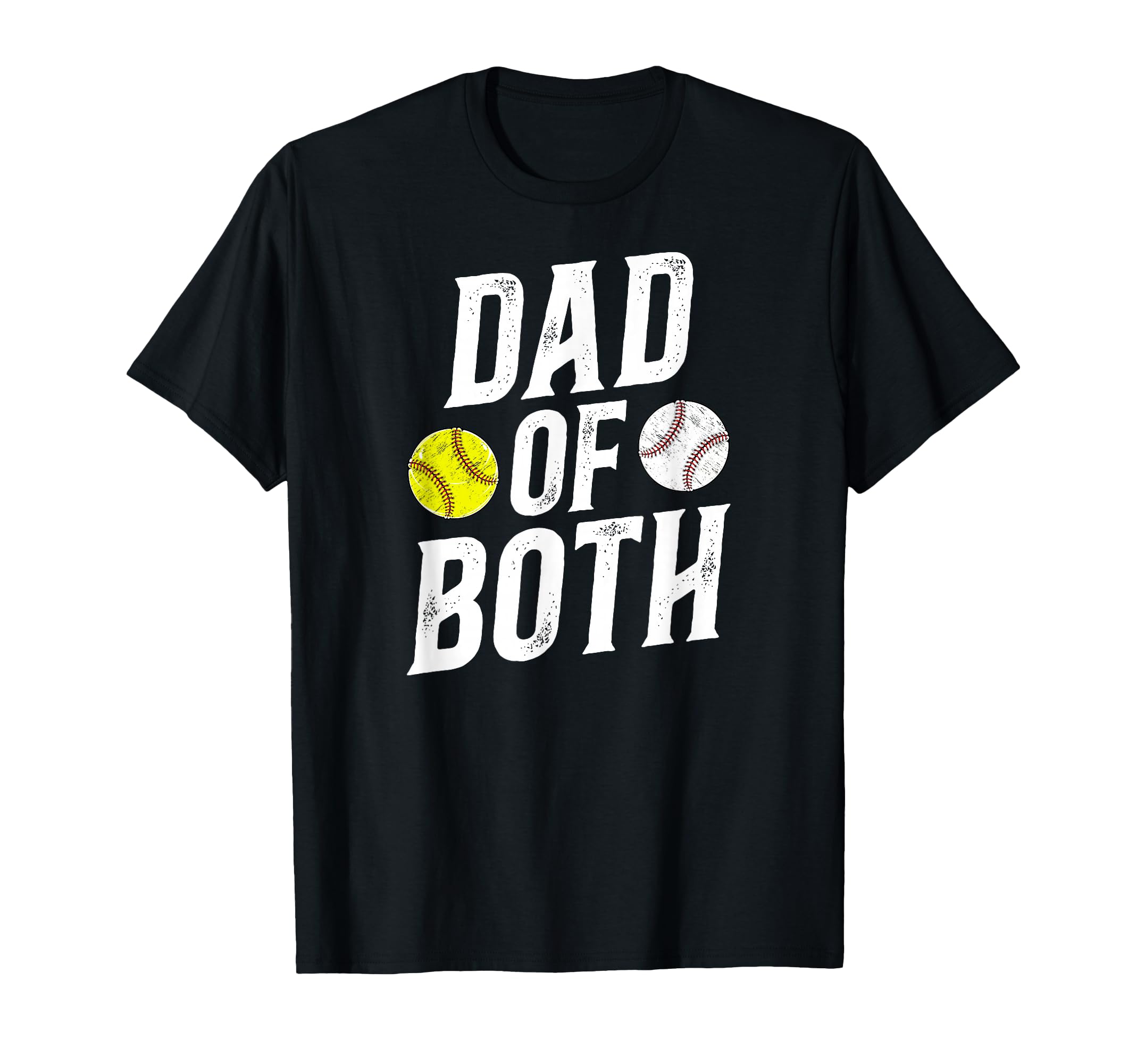 Dad Both Baseball Softball Dad Ballers T-Shirt - Graphic Print for Adults - T-Shirt, Sweatshirt, Hoodie