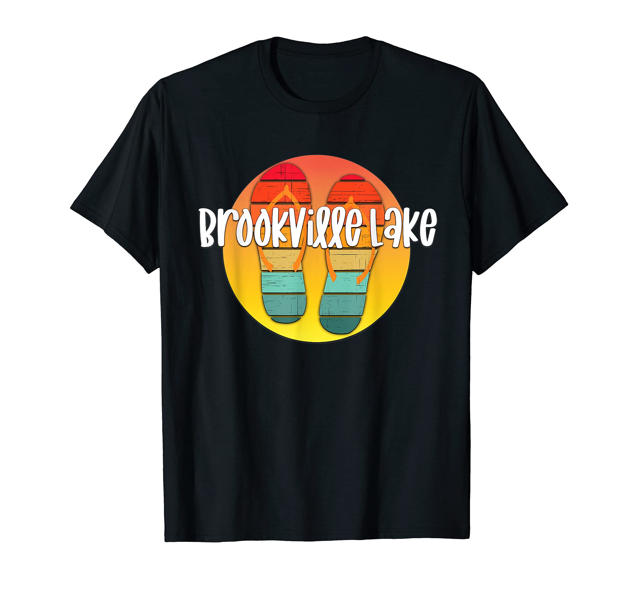 Brookville Lake Indiana Flipflop Sunset T-Shirt - Aesthetic Graphic Unisex - T-Shirt, Sweatshirt, Hoodie