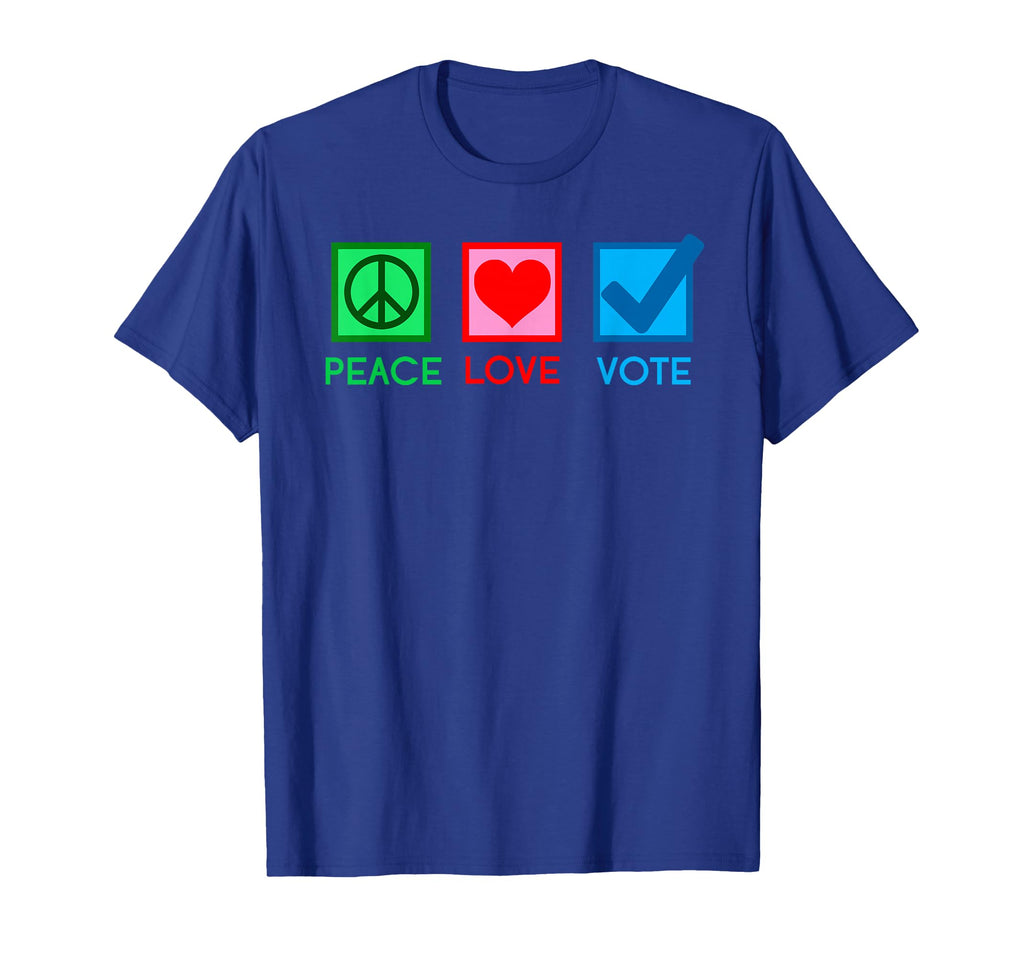 Peace Love Vote Election Voting T-Shirt - Graphic Print for Adults - T-Shirt, Sweatshirt, Hoodie