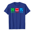 Peace Love Vote Election Voting T-Shirt - Graphic Print for Adults - T-Shirt, Sweatshirt, Hoodie