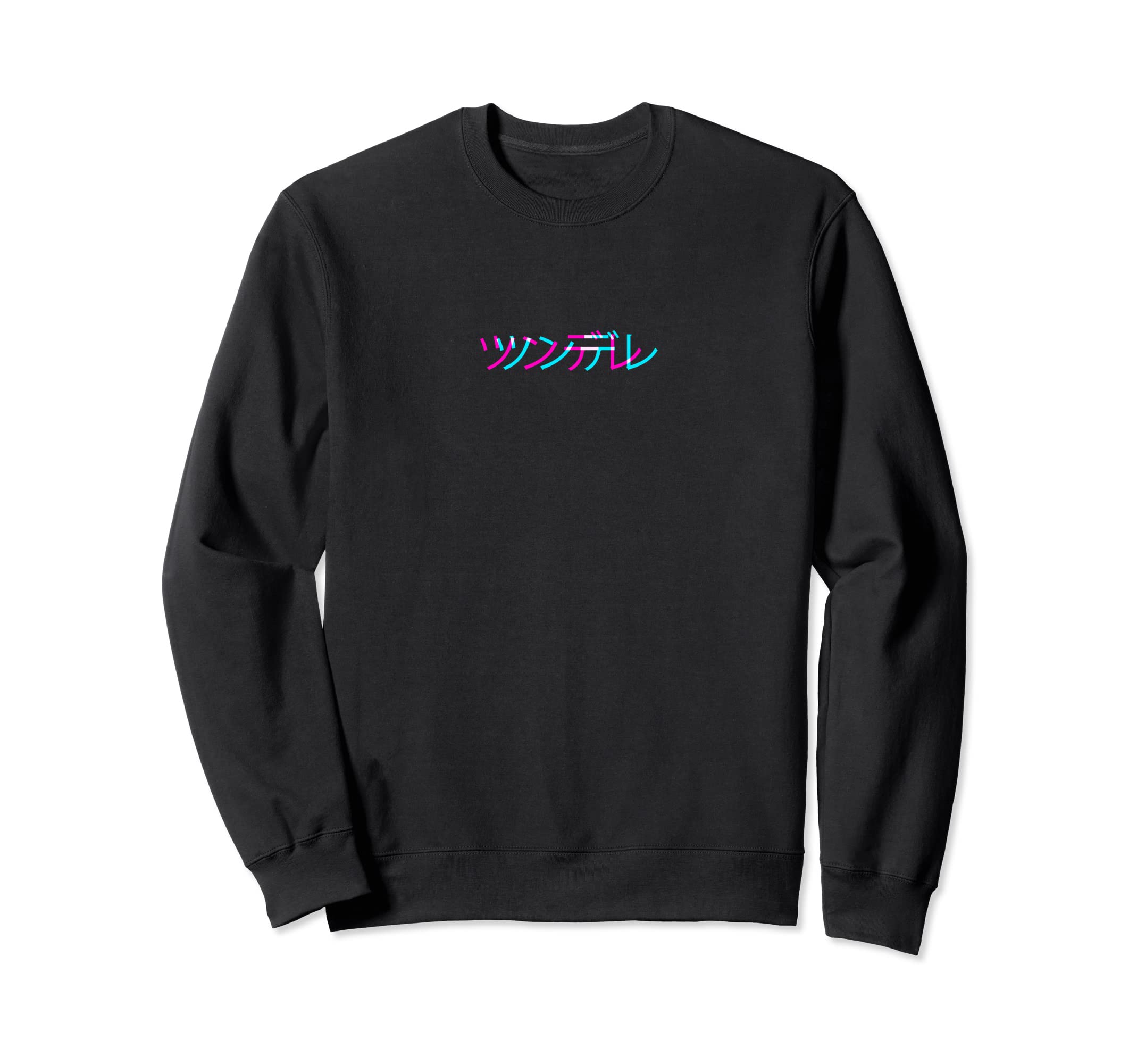 Tsundere Japanese Glitch Anime Sweatshirt - Aesthetic Graphic Unisex - T-Shirt, Sweatshirt, Hoodie