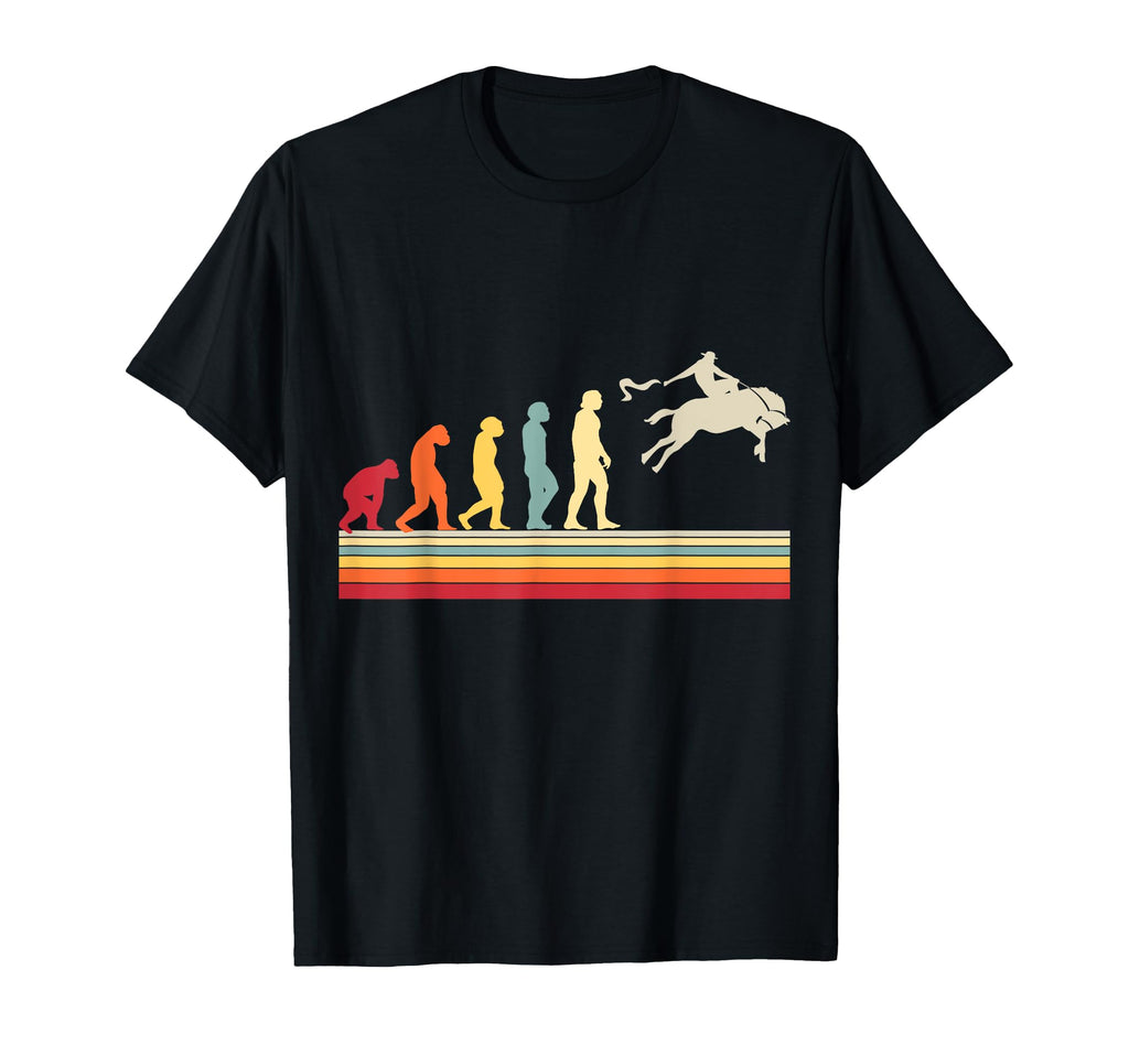 Evolution Rodeo Western Cowboy T-Shirt - Trendy Graphic Men Women - T-Shirt, Sweatshirt, Hoodie