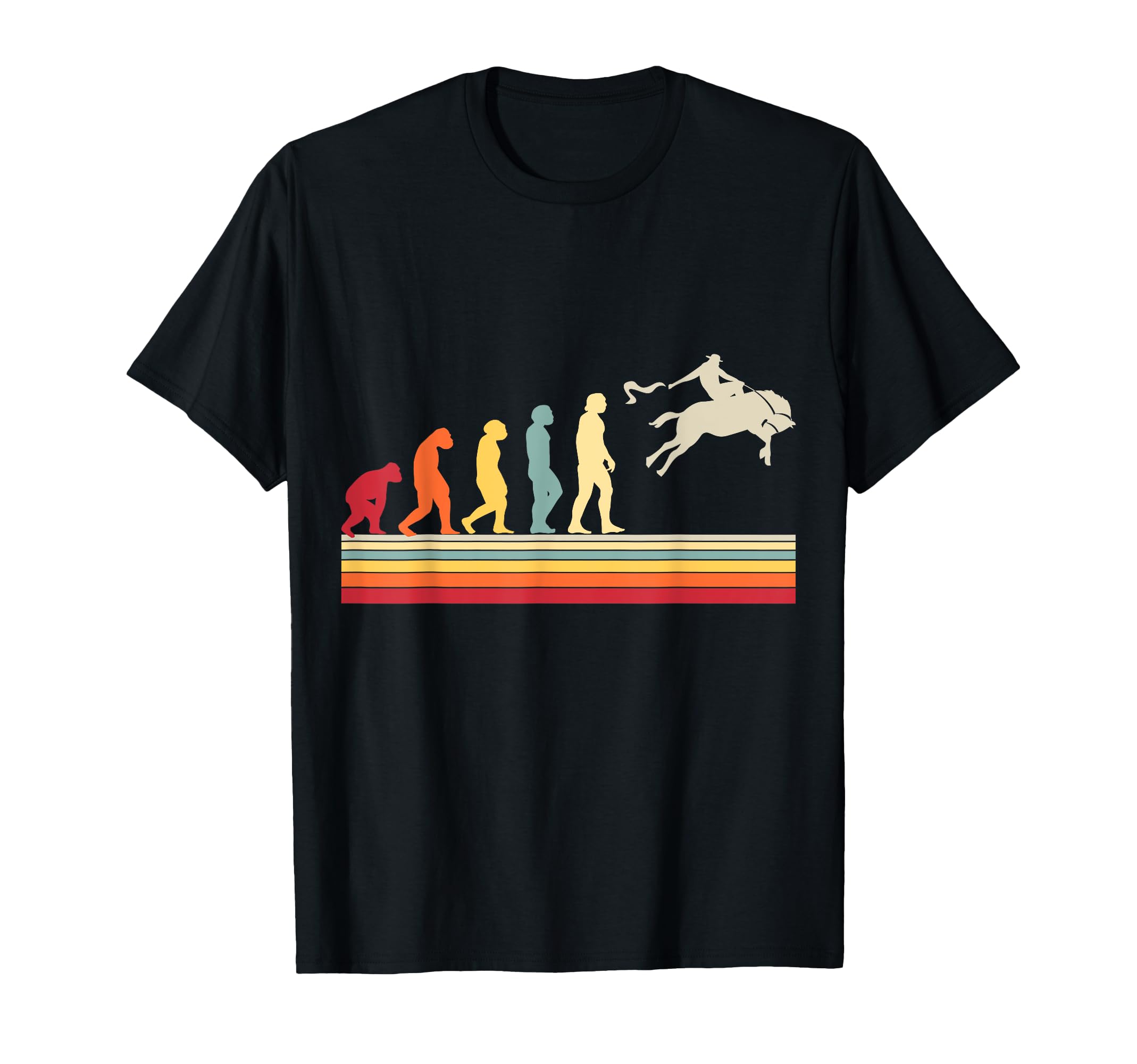 Evolution Rodeo Western Cowboy T-Shirt - Trendy Graphic Men Women - T-Shirt, Sweatshirt, Hoodie