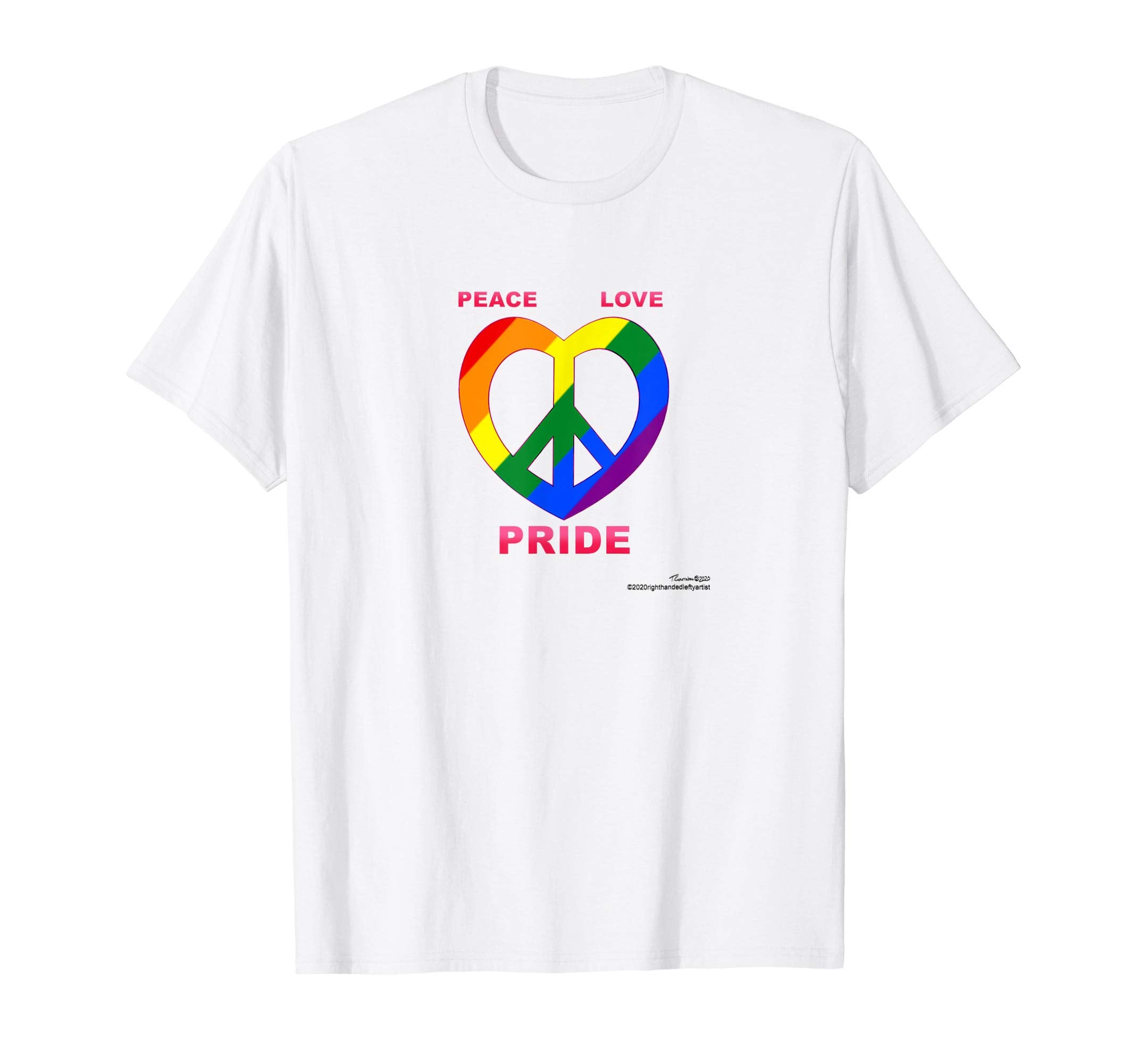 Lgbt Lgbtq Pride Rainbow Peace Love T-Shirt - Graphic Print Unisex - T-Shirt, Sweatshirt, Hoodie