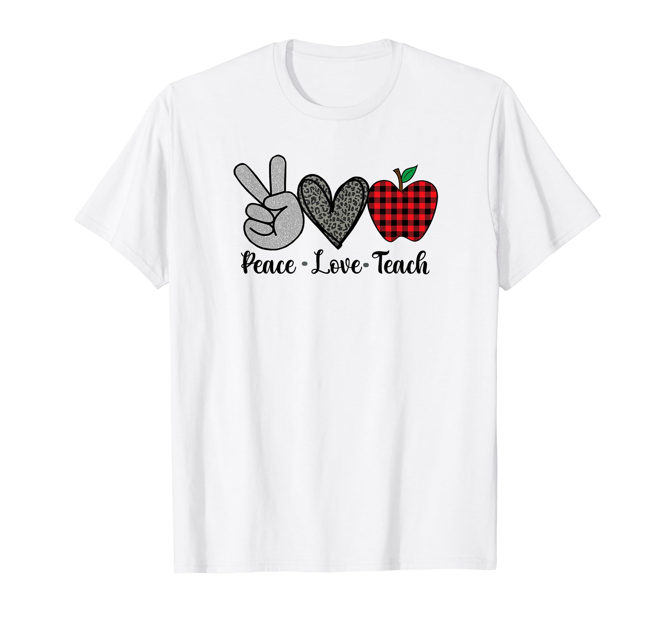 Peace Love Teach Teacher Supplies Stuff T-Shirt - Unique Graphic Men Women - T-Shirt, Sweatshirt, Hoodie