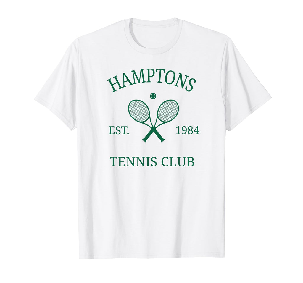 Hamptons Athletics Tennis Club T-Shirt - Fun Novelty Design for Adults - T-Shirt, Sweatshirt, Hoodie