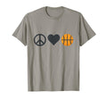 Peace Love Basketball T-Shirt - Streetwear Style Unisex - T-Shirt, Sweatshirt, Hoodie