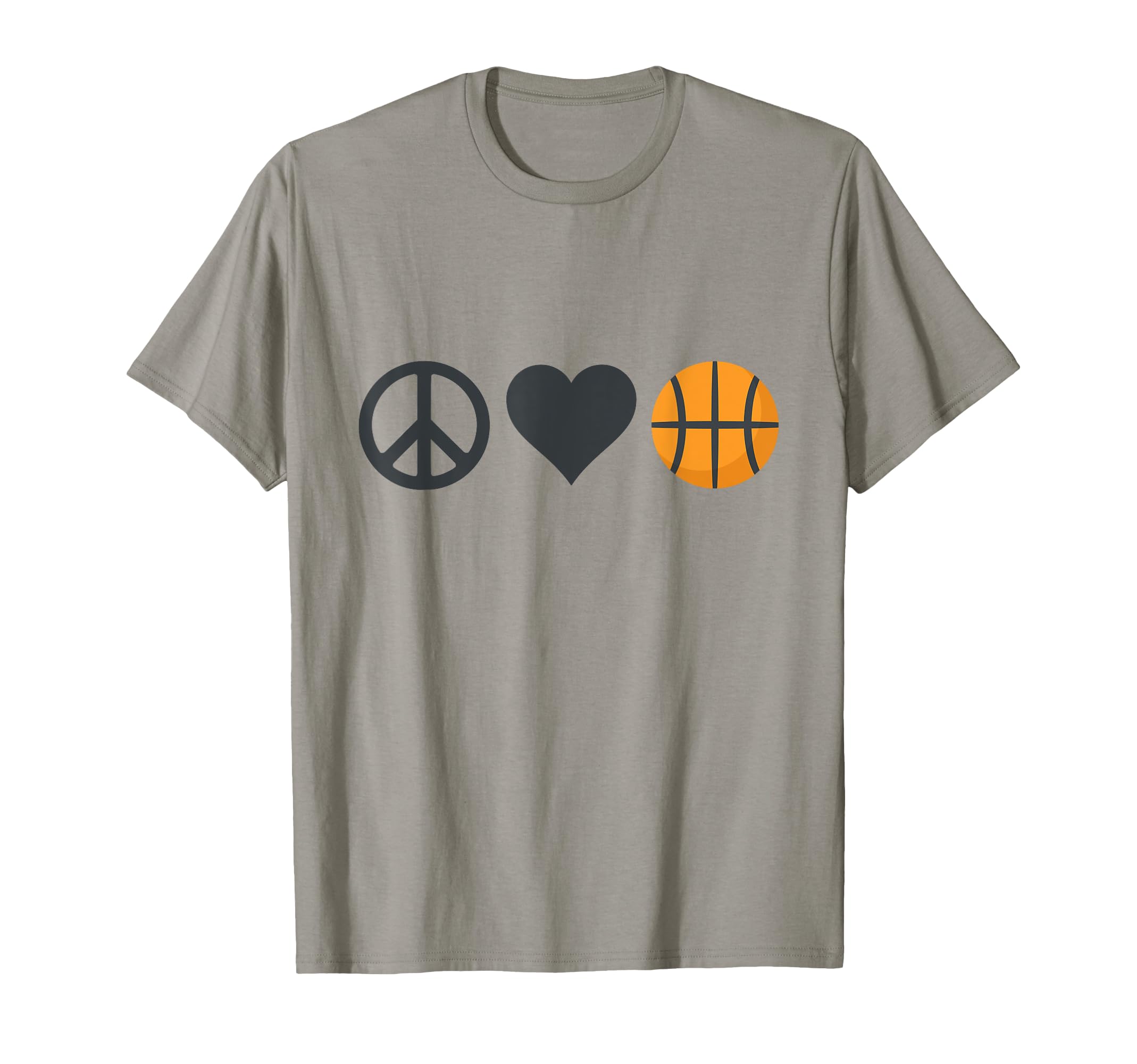 Peace Love Basketball T-Shirt - Aesthetic Graphic for Adults - T-Shirt, Sweatshirt, Hoodie