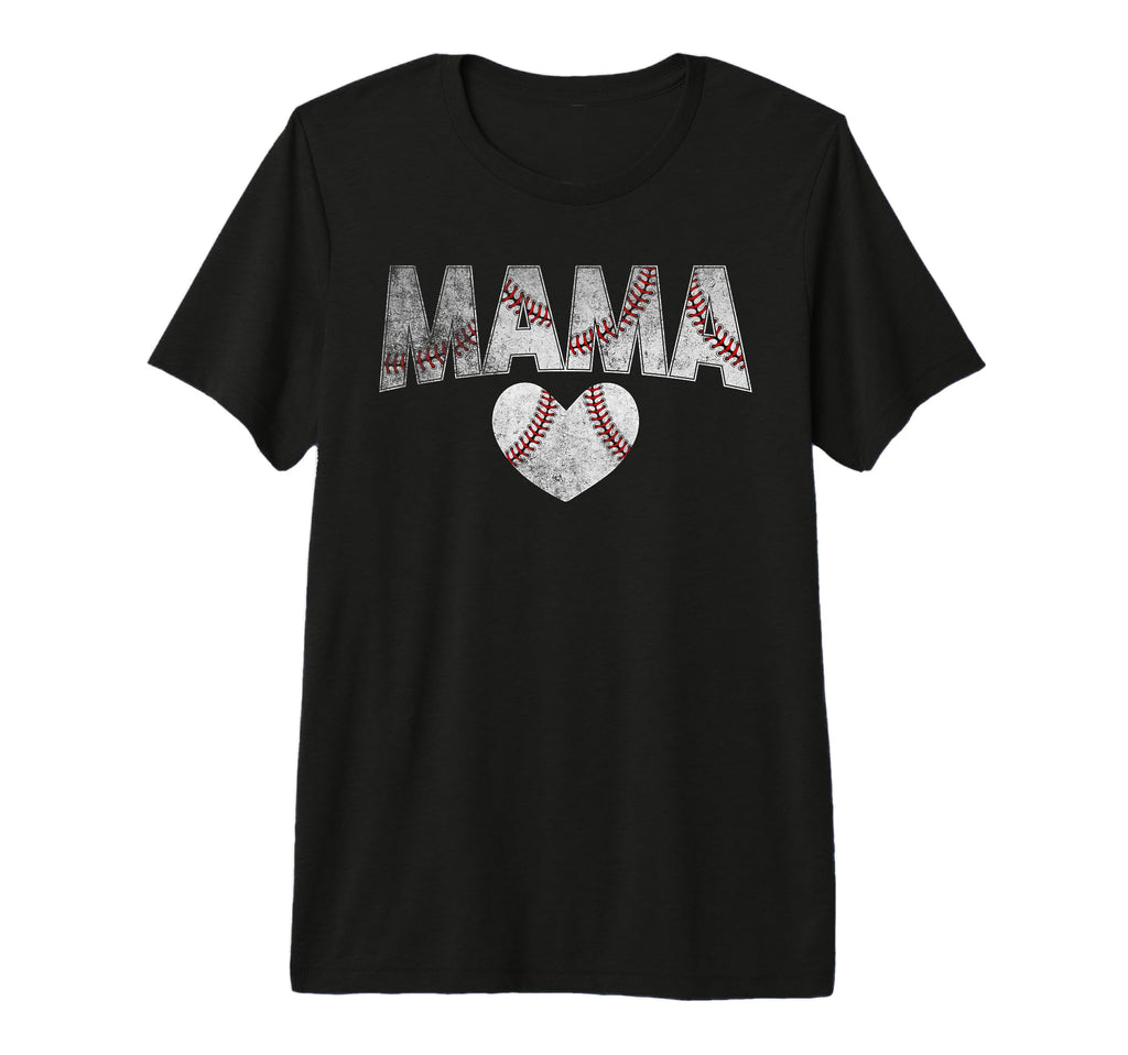 Baseball Mom Mothers Day Baseball Mama Tri T-Shirt - Graphic Print Unisex - T-Shirt, Sweatshirt, Hoodie