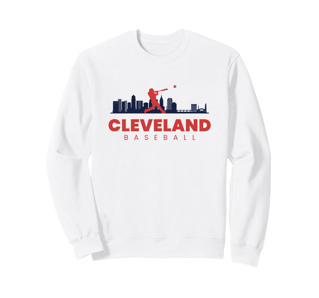 Cleveland Baseball Minimalist Sweatshirt - Casual Everyday Wear Men Women - T-Shirt, Sweatshirt, Hoodie