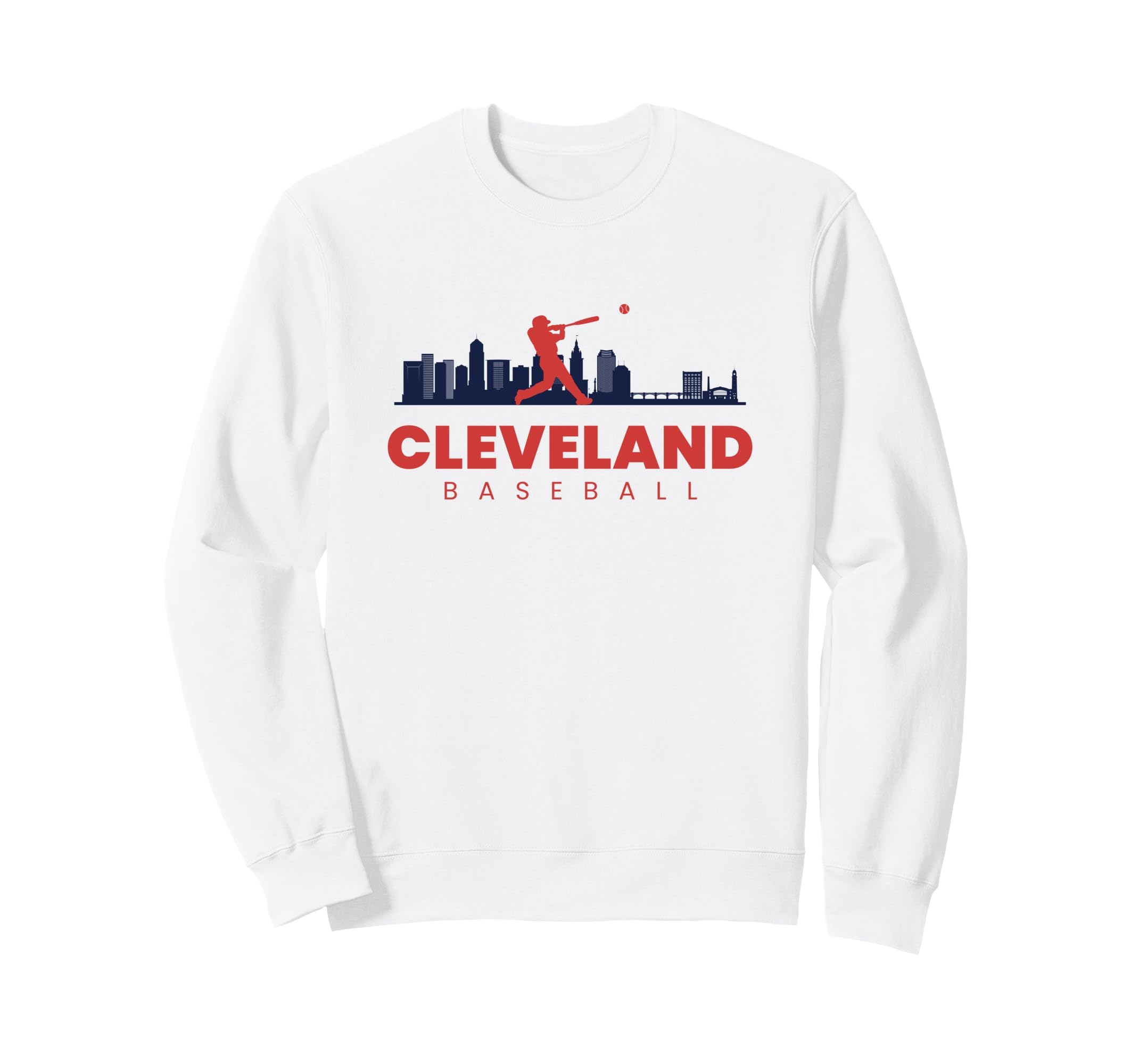 Cleveland Baseball Minimalist Sweatshirt - Casual Everyday Wear Men Women - T-Shirt, Sweatshirt, Hoodie