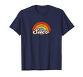 Saco Maine Me Rainbow 70S T-Shirt - Graphic Print Unisex - T-Shirt, Sweatshirt, Hoodie