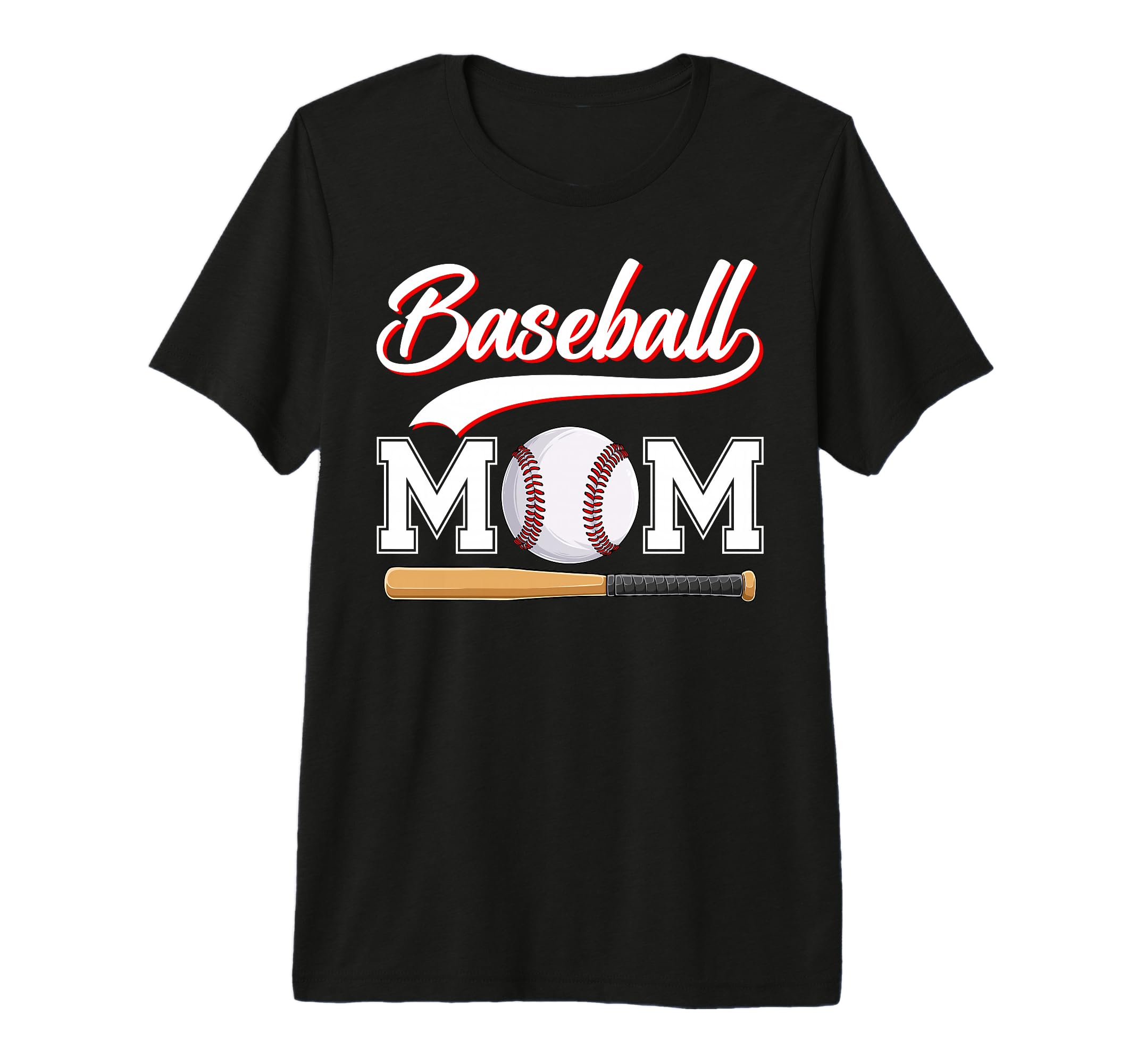 Funny Baseball Mom Baseball Mama Happy T-Shirt - Novelty Apparel Men Women - T-Shirt, Sweatshirt, Hoodie