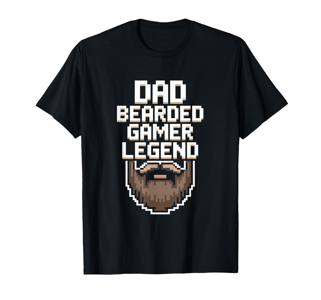 Funny Gamer Bearded Dad Gaming Dad Beard T-Shirt - Graphic Print Unisex - T-Shirt, Sweatshirt, Hoodie