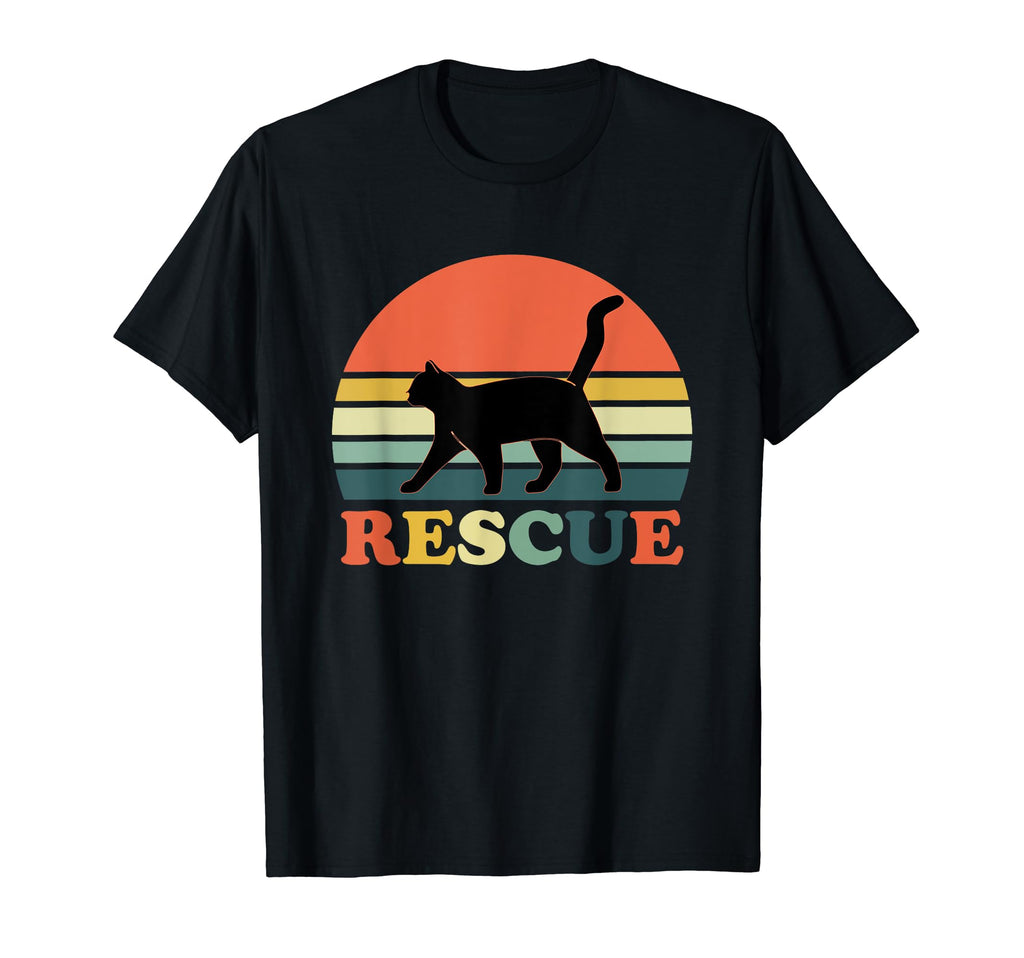 Cat Adoption Sunset Rescue T-Shirt - Minimalist Print Unisex - T-Shirt, Sweatshirt, Hoodie