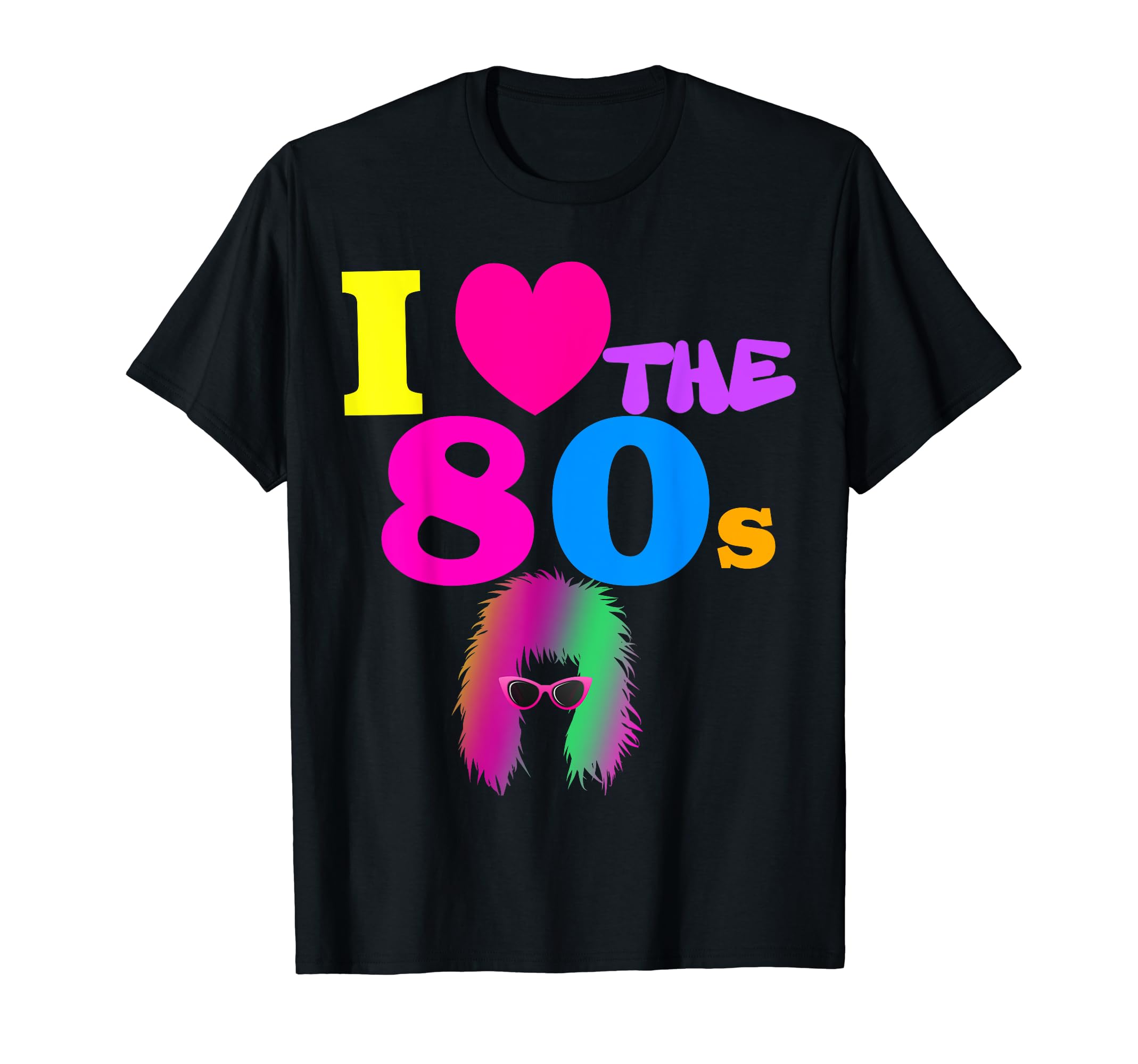 Neon 80S Punk Rocker Costume Party T-Shirt - Trendy Graphic Men Women - T-Shirt, Sweatshirt, Hoodie