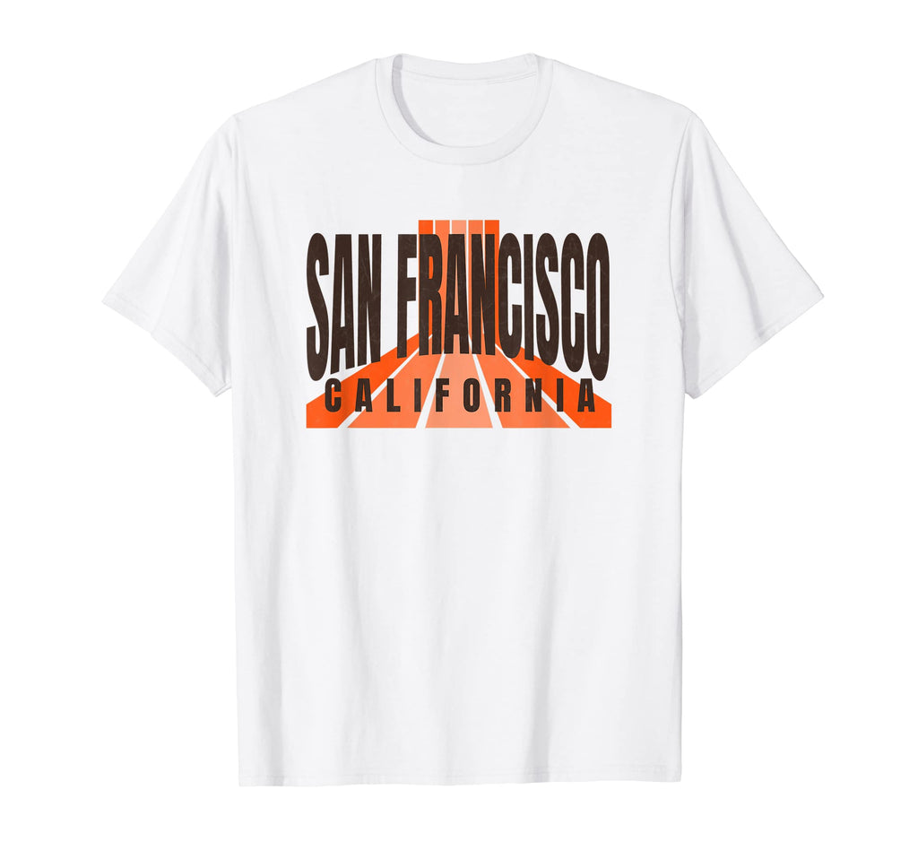 San Francisco Orange Brown San Francisco T-Shirt - Graphic Print Unisex - T-Shirt, Sweatshirt, Hoodie