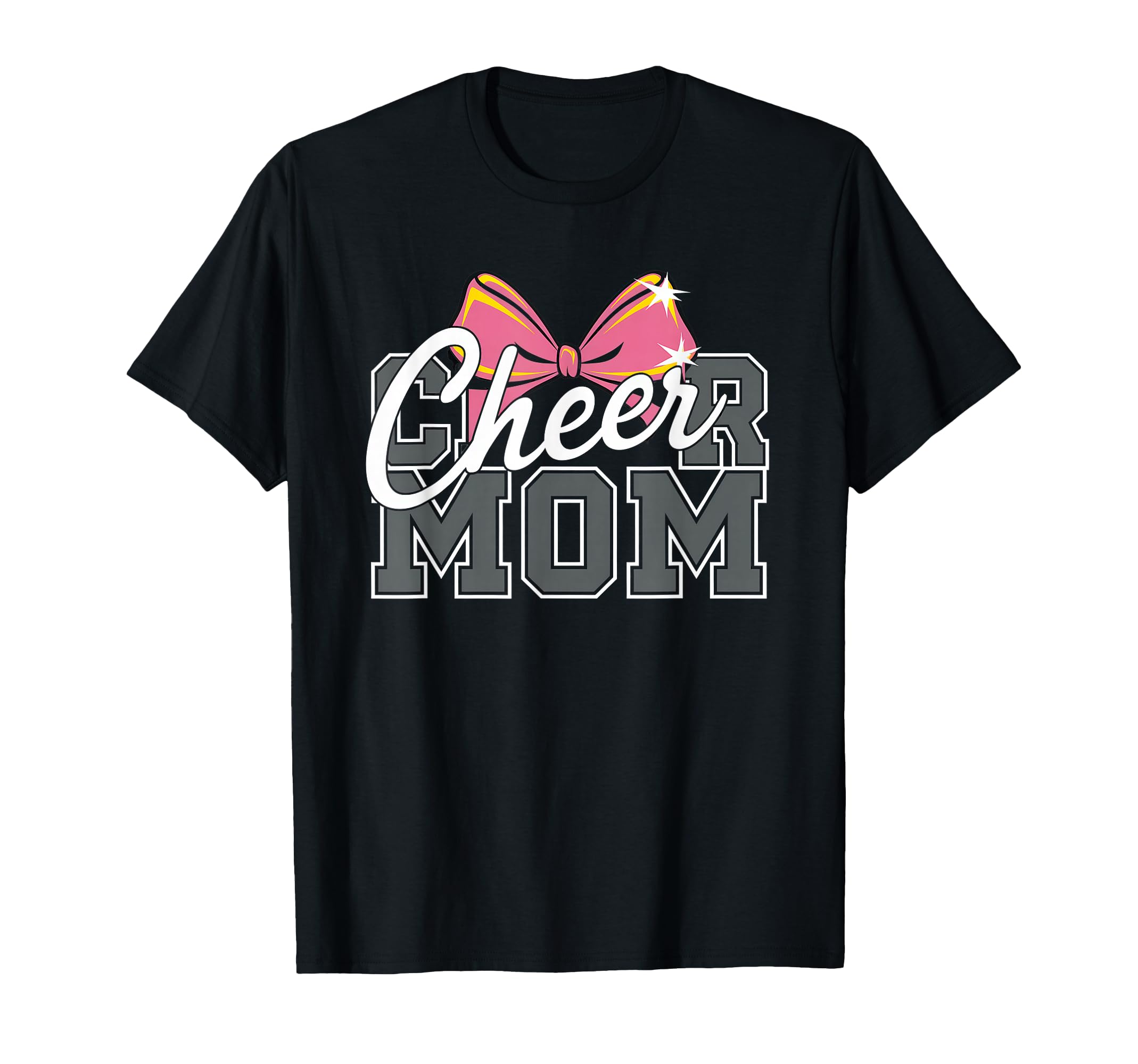 Cheer Mom Mother Bow Cheerleader T-Shirt - Custom Art Print for Adults - T-Shirt, Sweatshirt, Hoodie