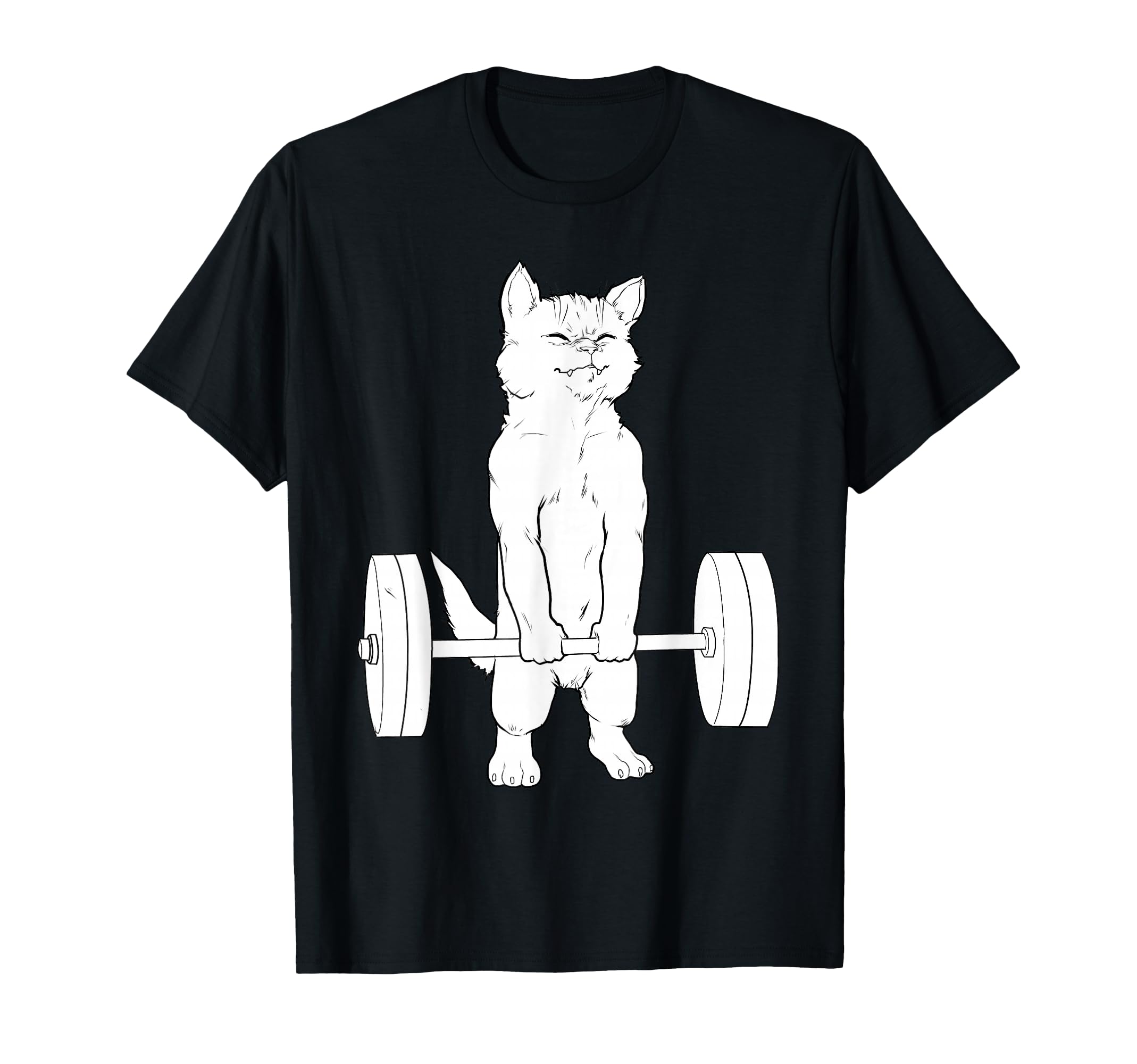 Cat Deadlift Powerlifting T-Shirt - Graphic Print for Adults - T-Shirt, Sweatshirt, Hoodie