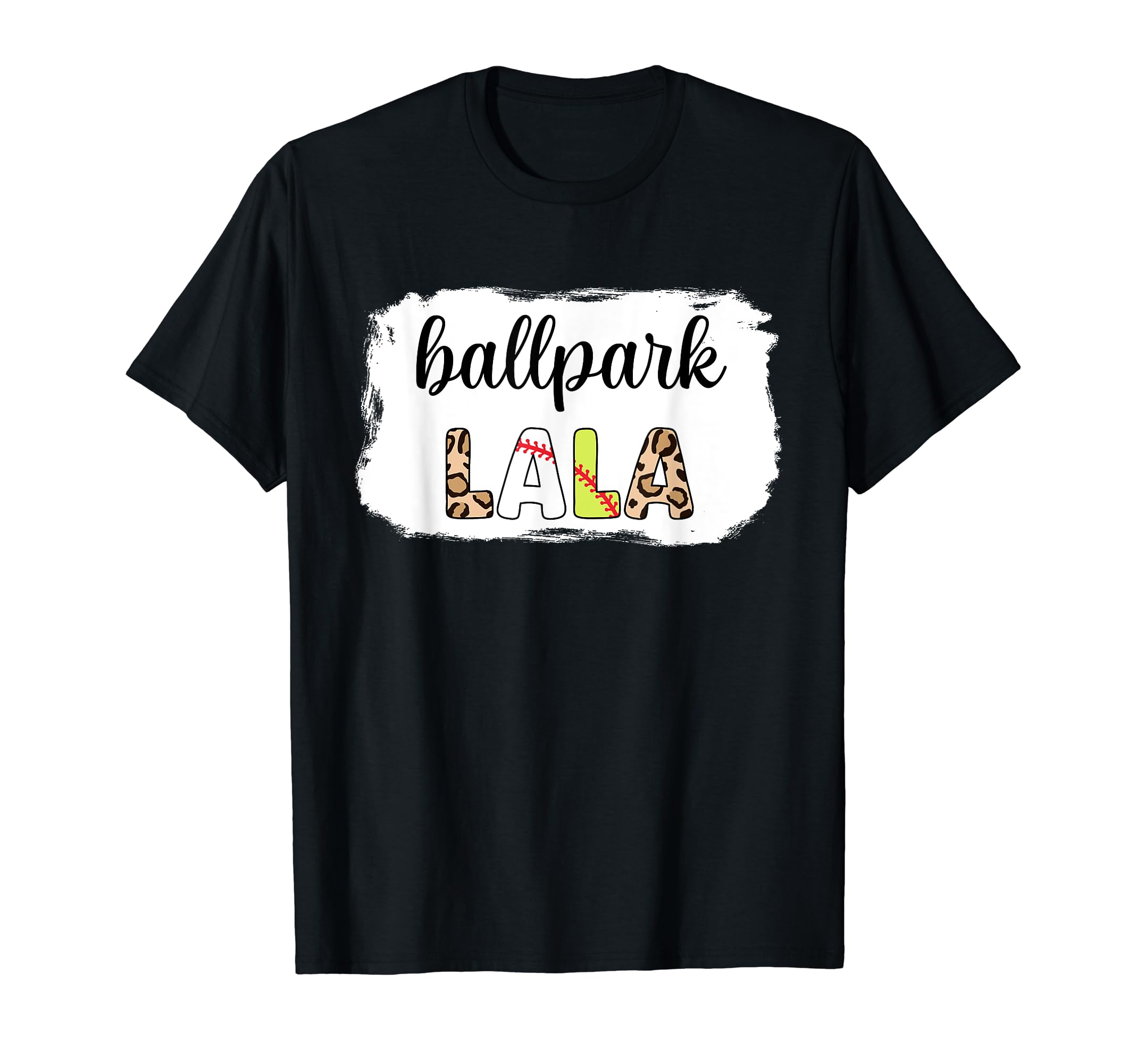 Bleached Ballpark Lala Baseball Softball T-Shirt - Graphic Print Men Women - T-Shirt, Sweatshirt, Hoodie