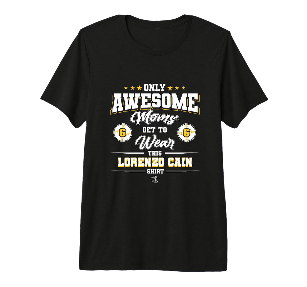Lorenzo Cain Awesome Moms Tri Blend T-Shirt - Novelty Apparel Unisex - T-Shirt, Sweatshirt, Hoodie