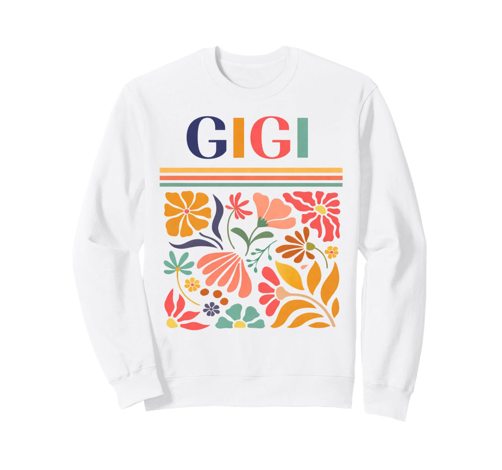 Gigi Boho Floral Folk Art Flowers Sweatshirt - Novelty Apparel Unisex - T-Shirt, Sweatshirt, Hoodie