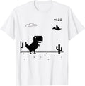 T-Rex Dinosaur Pixel No Internet offline Women Men - Adult & Kids T-Shirts, Sweatshirts & Hoodies apparel design preview 1