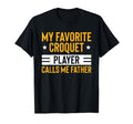 Croquet Lawn Game Croquet Player Fathers T-Shirt - Custom Art Print Unisex - T-Shirt, Sweatshirt, Hoodie