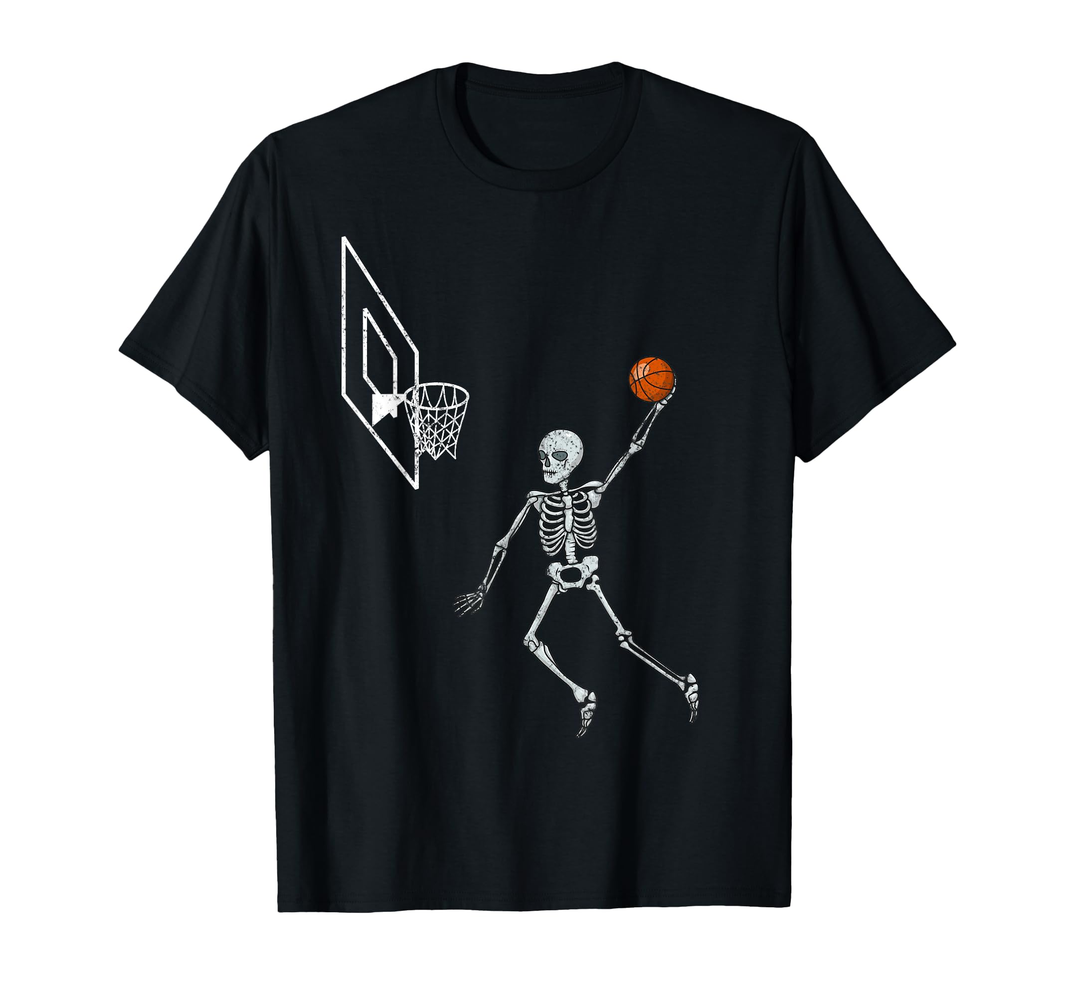 Skeleton Basketball Player Dunking Hoop T-Shirt - Streetwear Style Unisex - T-Shirt, Sweatshirt, Hoodie