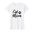 Cat Mom Distressed Funny Cat Paw T-Shirt - Aesthetic Graphic Unisex - T-Shirt, Sweatshirt, Hoodie