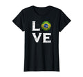 Brazil Soccer Distressed I Love T-Shirt - Minimalist Print for Adults - T-Shirt, Sweatshirt, Hoodie