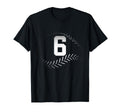 Number 6 Years Baseball 6Th Birthday T-Shirt - Aesthetic Graphic for Adults - T-Shirt, Sweatshirt, Hoodie