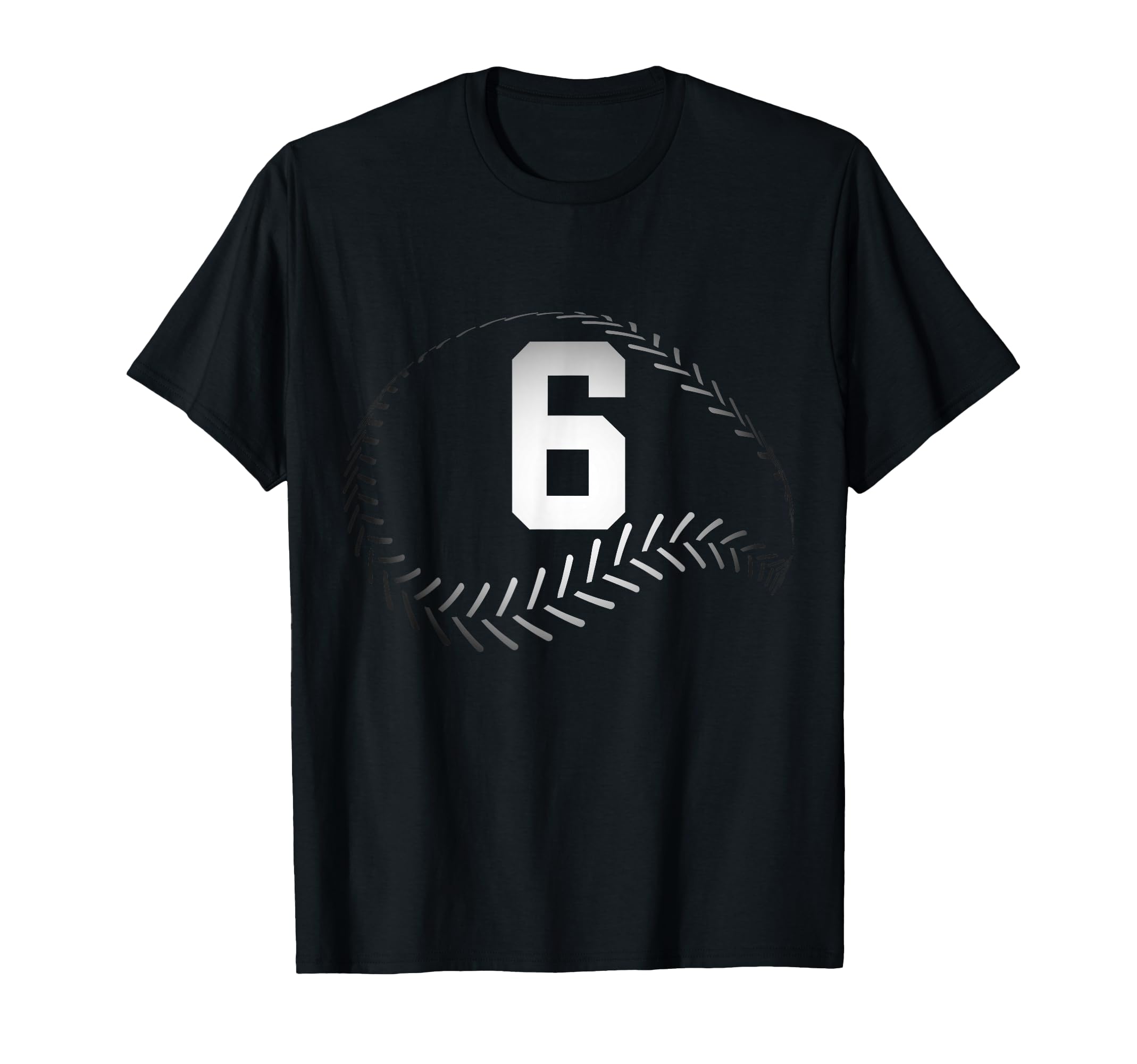 Number 6 Years Baseball 6Th Birthday T-Shirt - Aesthetic Graphic for Adults - T-Shirt, Sweatshirt, Hoodie