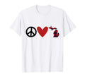 Buffalo Check Plaid Peace Love T-Shirt - Novelty Apparel for Adults - T-Shirt, Sweatshirt, Hoodie