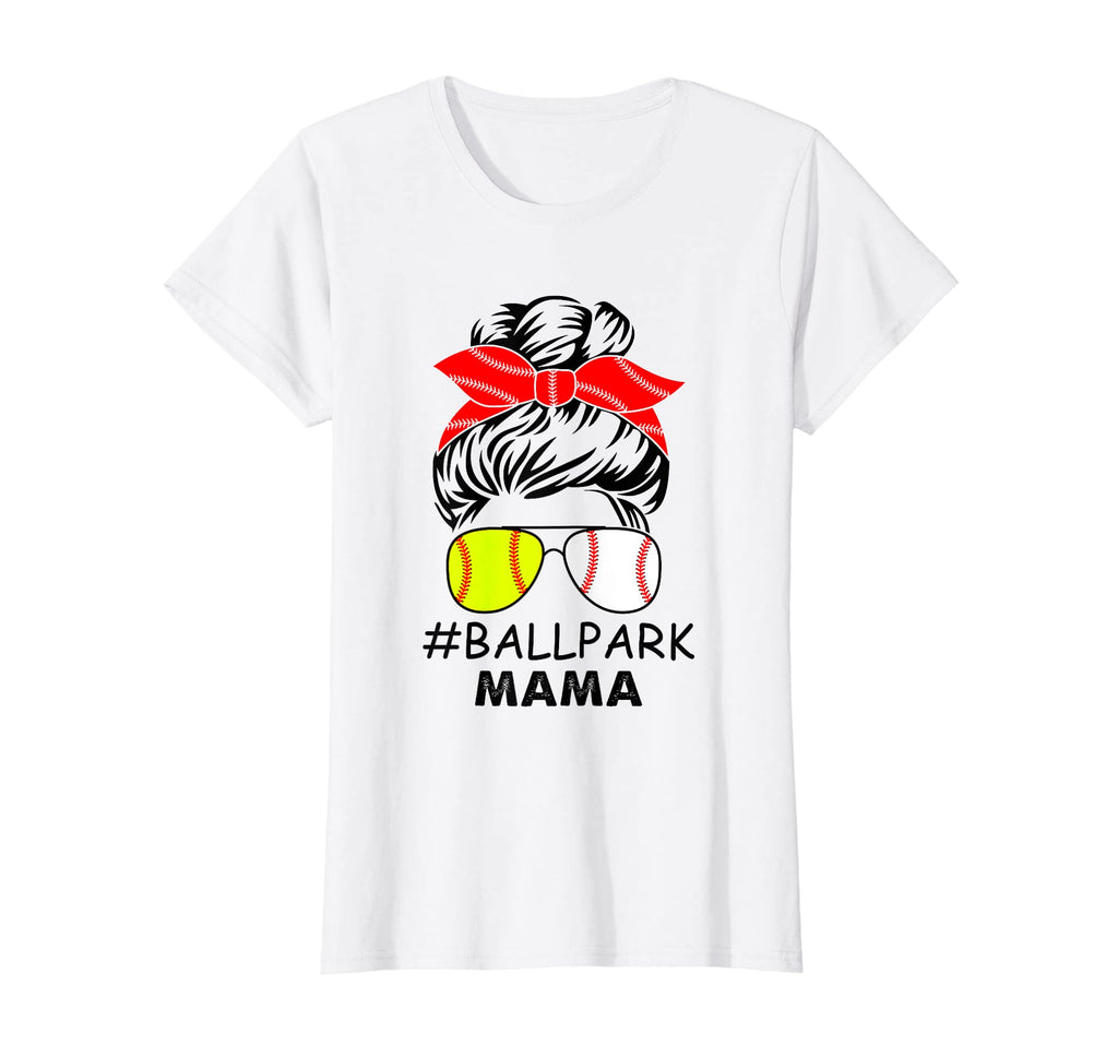 Womens Ballpark Mama Baseball T-Shirt - Casual Everyday Wear Unisex - T-Shirt, Sweatshirt, Hoodie
