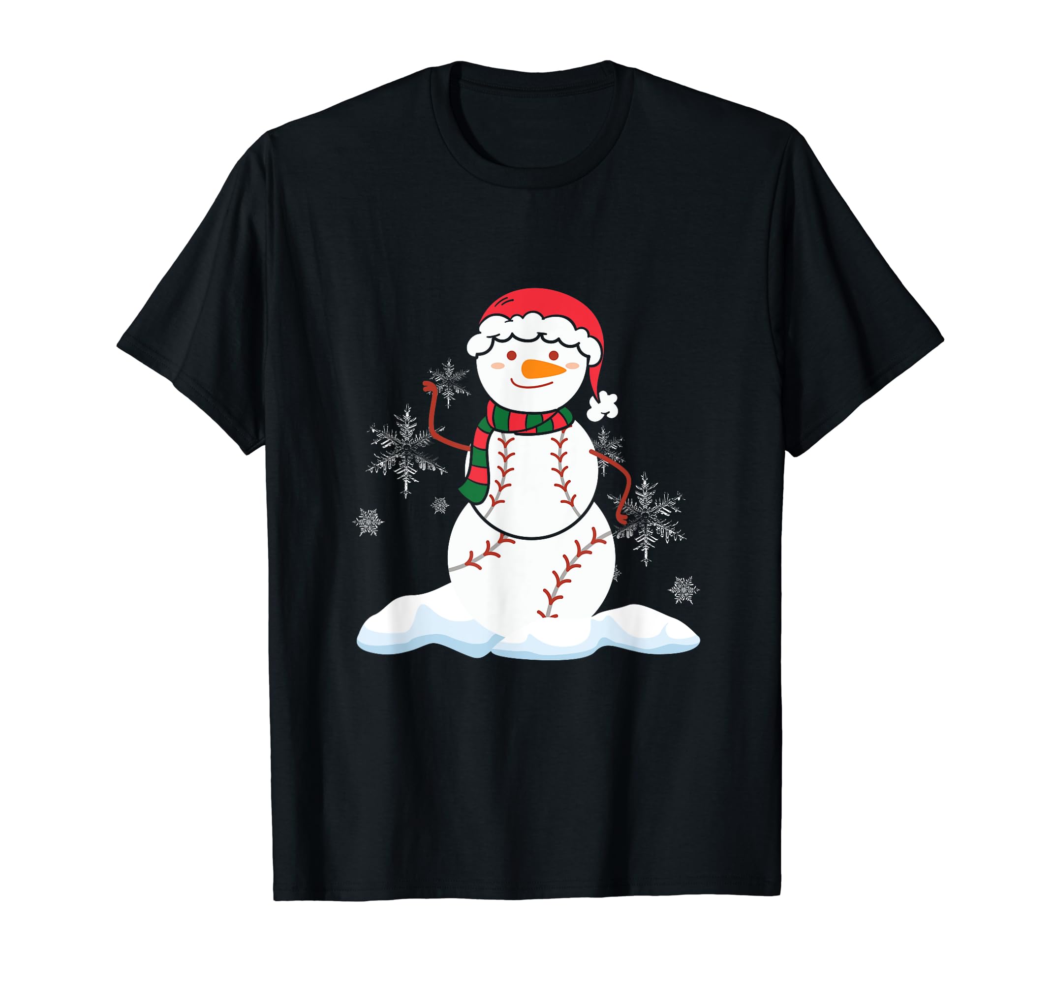 Baseball Pitcher Catcher Holiday Santa T-Shirt - Unique Graphic Men Women - T-Shirt, Sweatshirt, Hoodie