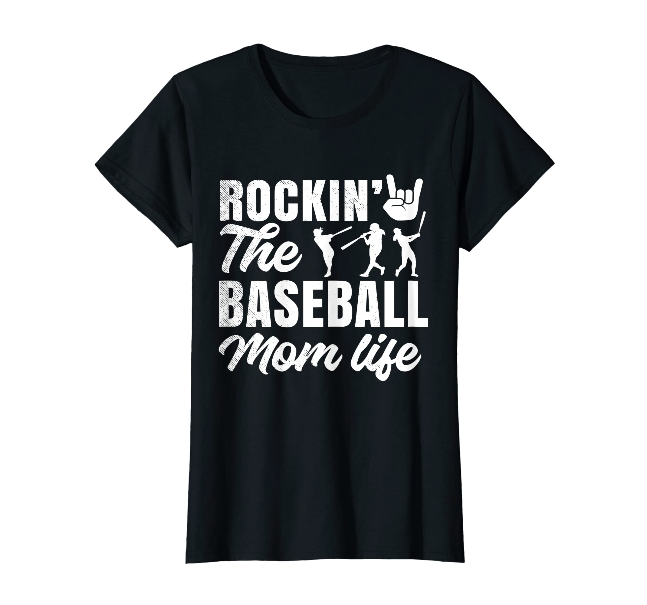 Baseball Player Funny Rocking Mom Art T-Shirt - Unique Graphic Unisex - T-Shirt, Sweatshirt, Hoodie