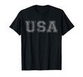 Distressed Usa America Type T-Shirt - Minimalist Print Men Women - T-Shirt, Sweatshirt, Hoodie
