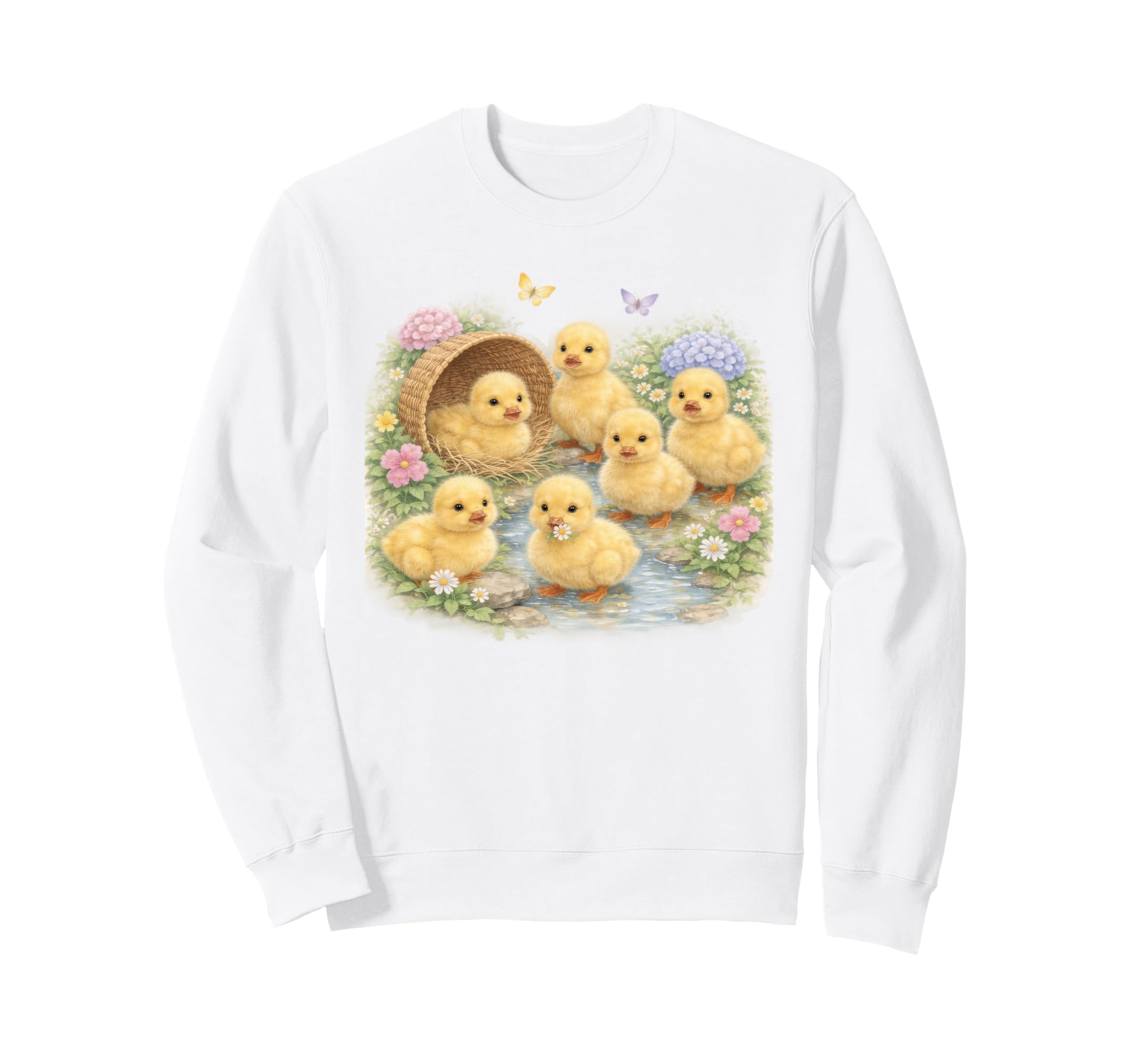Chicks 90S Spring Boho Floral Sweatshirt - Novelty Apparel Men Women - T-Shirt, Sweatshirt, Hoodie