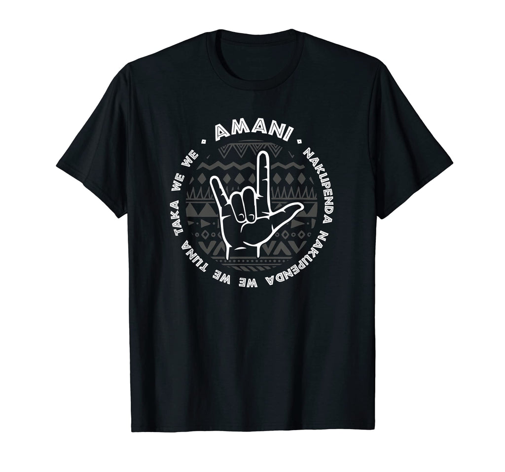 Love And Peace African Amani T-Shirt - Casual Everyday Wear for Adults - T-Shirt, Sweatshirt, Hoodie