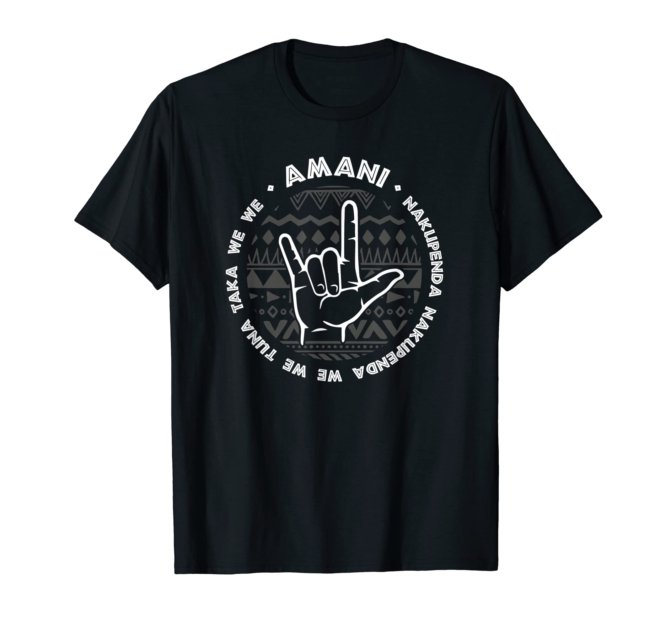Love And Peace African Amani T-Shirt - Casual Everyday Wear for Adults - T-Shirt, Sweatshirt, Hoodie
